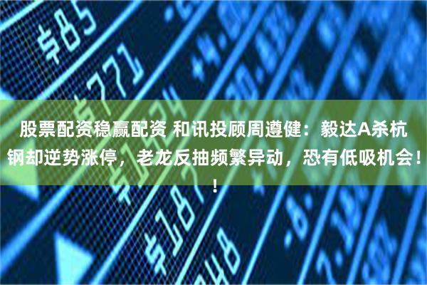 股票配资稳赢配资 和讯投顾周遵健：毅达A杀杭钢却逆势涨停，老龙反抽频繁异动，恐有低吸机会！