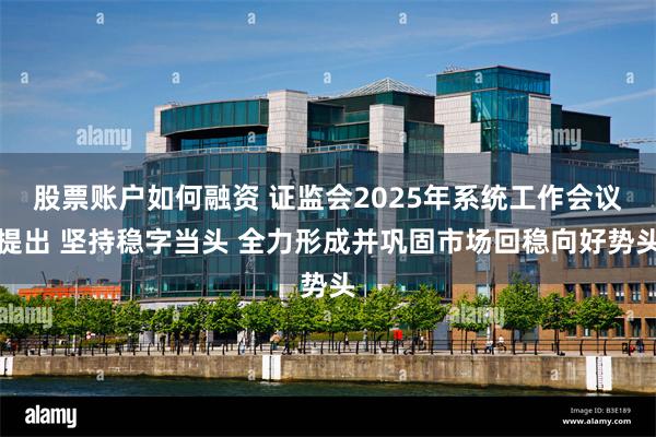 股票账户如何融资 证监会2025年系统工作会议提出 坚持稳字当头 全力形成并巩固市场回稳向好势头