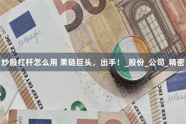 炒股杠杆怎么用 果链巨头，出手！_股份_公司_精密