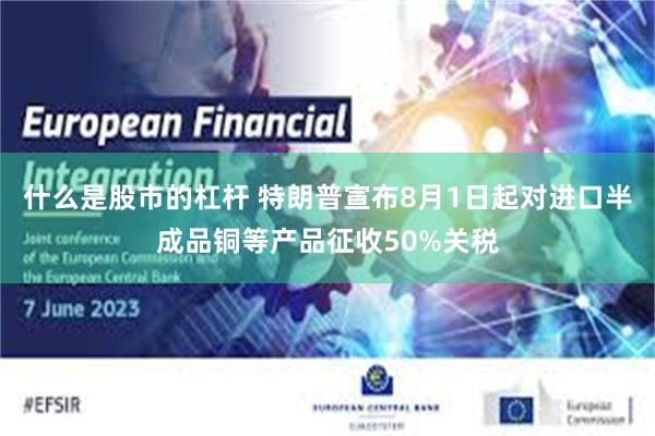 什么是股市的杠杆 特朗普宣布8月1日起对进口半成品铜等产品征收50%关税