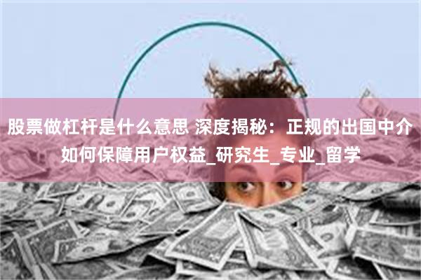 股票做杠杆是什么意思 深度揭秘：正规的出国中介如何保障用户权益_研究生_专业_留学